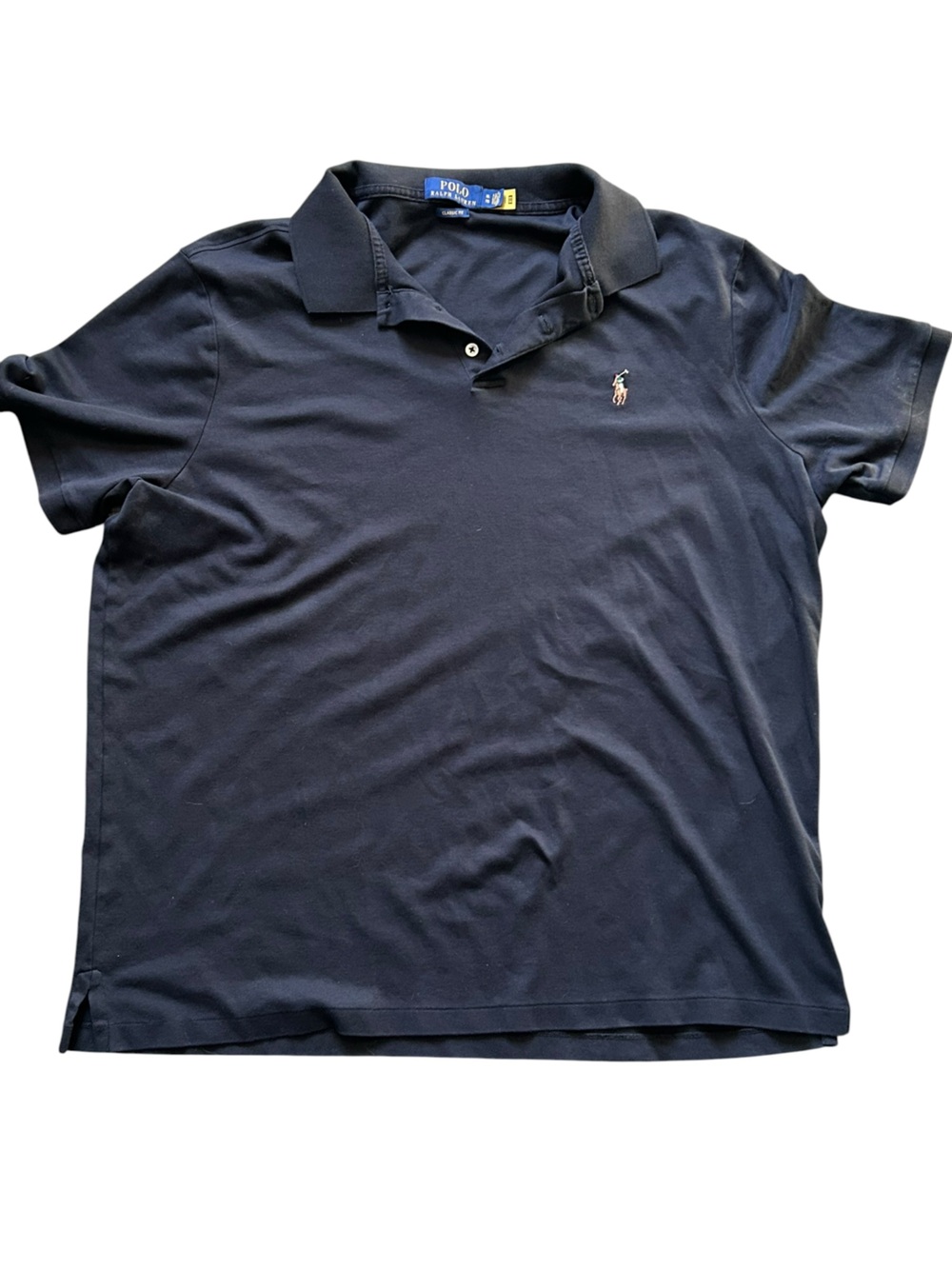 Polo By Ralph Lauren Polo Shirt Black Classic Fit Size XL